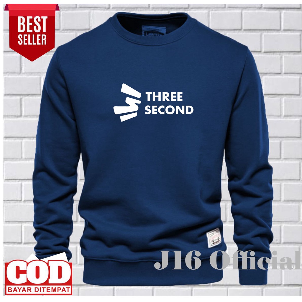 3SECOND CREWNECK Jaket Distro Sweater Oblong Pria Wanita FLEECE TEBAL PREMIUM