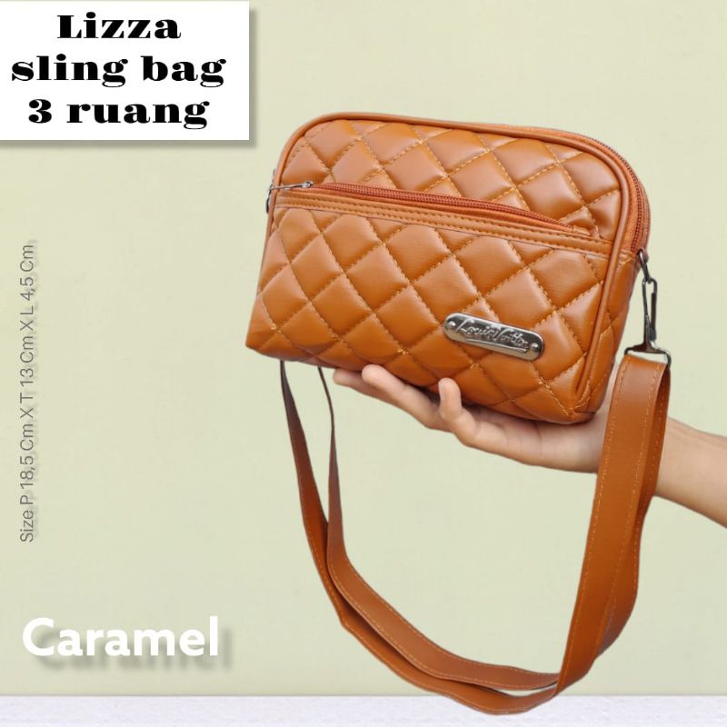 LIZZA SLING BAG 3 RUANG EMBOS CANTIK