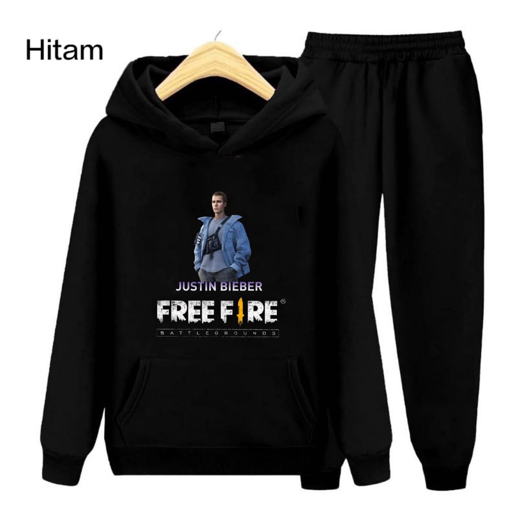 Hzl_outfit Setelan Sweater Hoodie Anak Laki Justin Free Fire/ Sweater Hoodie Setelan