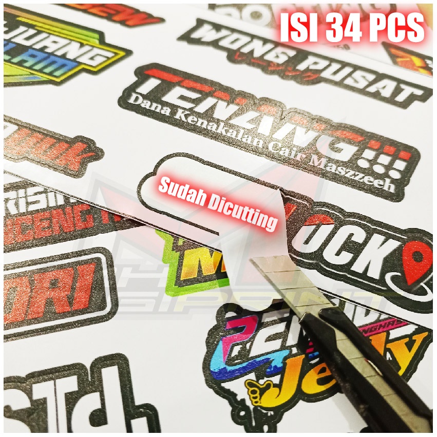 STIKER RACING KATA KATA VIRAL - ISI 34 PCS - KODE H5