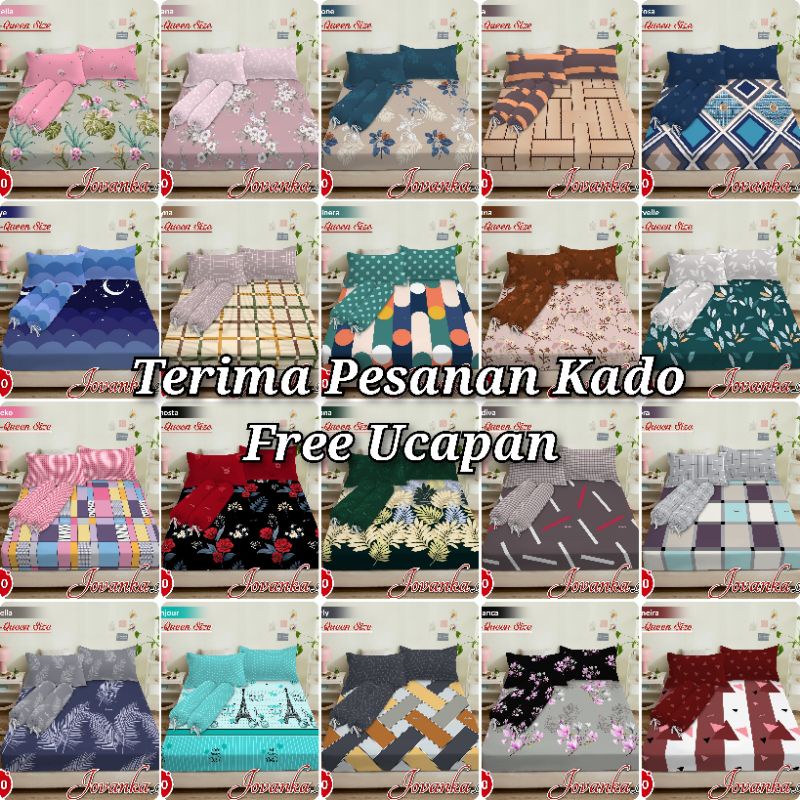 Jovanka Sprei 180x200 160x200 Tinggi 30 cm 160x200x30 180x200x30 Queen King Size 160 180 x 200 Kado 