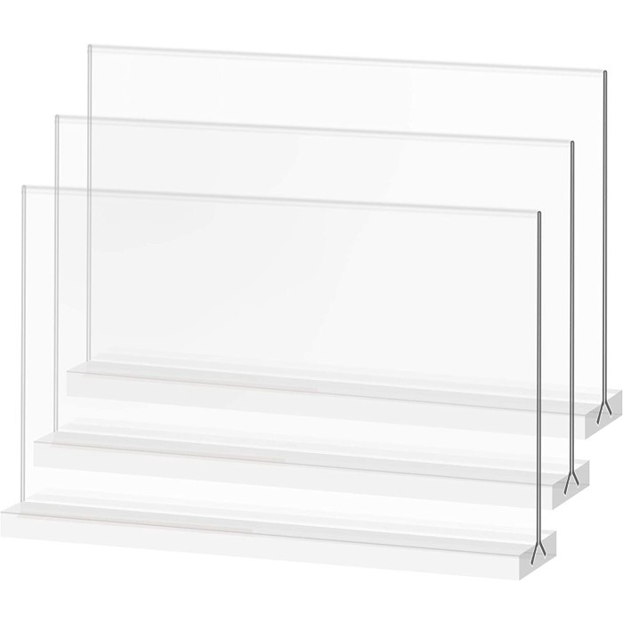 

Akrilik Custom Tempat Brosur Sign Holder Bening Ukuran A5 CM - HZ2