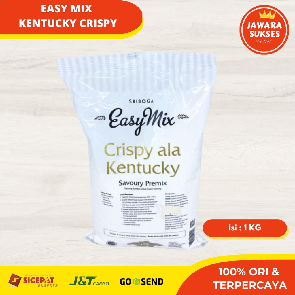 

Tepung Bumbu Easy Mix Kentucky Crispy 1kg | Easymix Ayam Goreng Sriboga