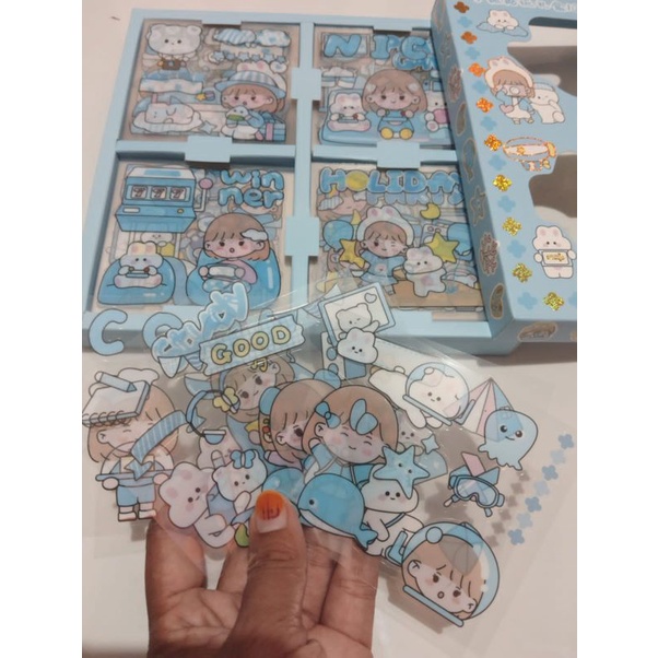 

[Antischan]stiker MOMO transparan biru aesthetic