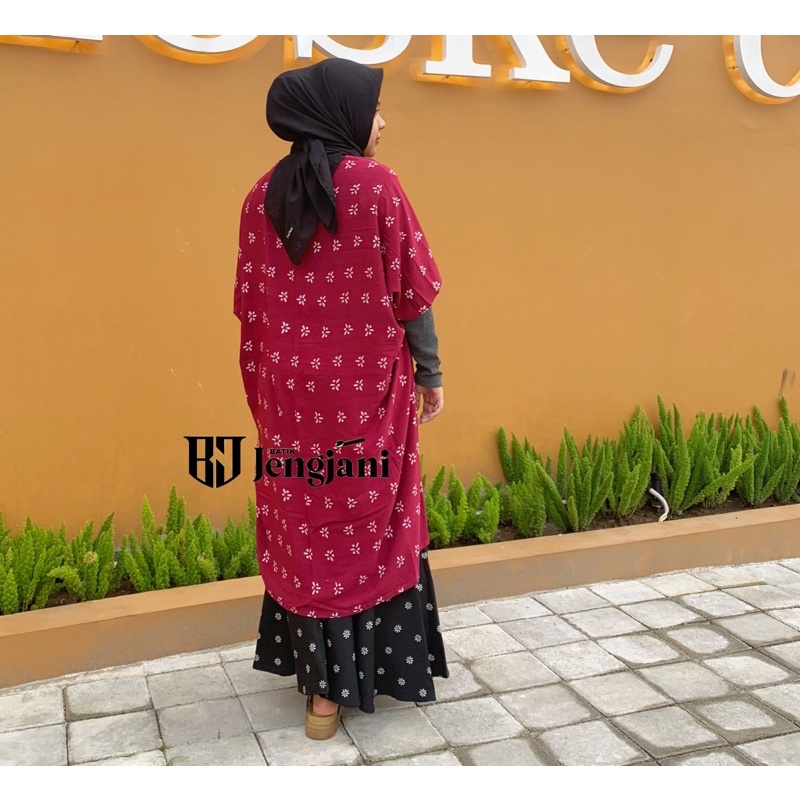 Outer Scarf Jumputan Shibori Handmade | Outer Kembang Melati