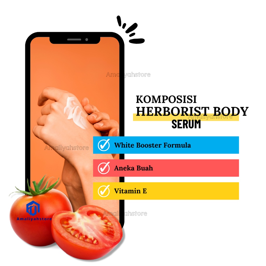 Herborist Body Skin Serum Lotion Cream Pencerah Pelembab Pemutih Kulit Pria Dan Wanita Seluruh Badan Cepat Putih Permanen