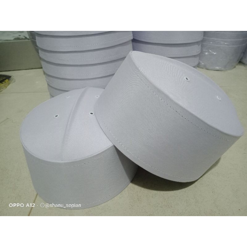 peci haji/kopiah haji/ peci kopiah songkok putih polos/peci haji polos/peci santri