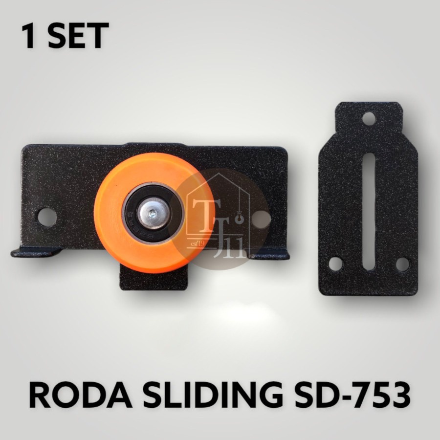 Roda Pintu Sliding HUBEN SD-753/Roda Pintu Lemari Geser HUBEN SD 753/Roda Pintu Rel Sliding Aluminium HUBEN AS-75