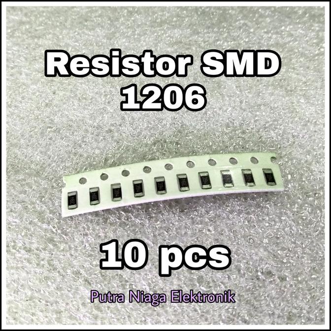 (10pcs) Resistor SMD 1206 3,3 Ohm Chip 3R3 Tahanan SMD1206 3.3R putr4n14