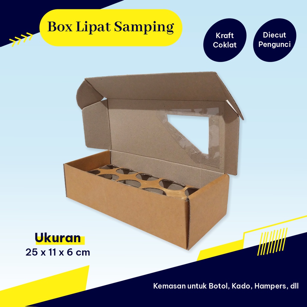 

Kardus/Box DC LS 25 x 11 x 6 cm - Boxtelur/Customukuran/Customdesain