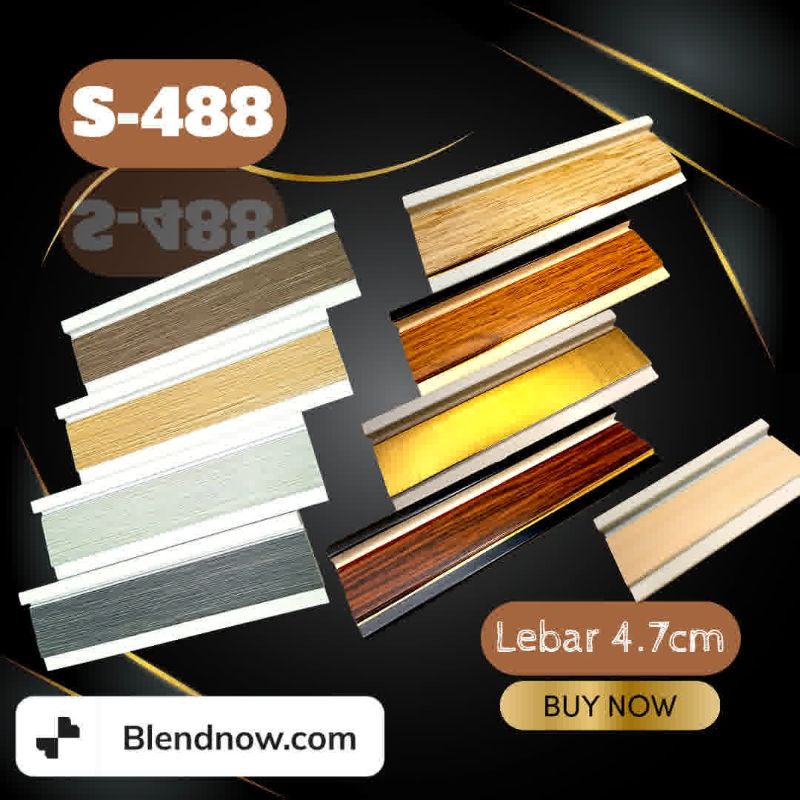 BATANGAN PIGURA FIBER PICASSO TYPE S 488/ LEBAR 4.7CM/BATANGAN FRAME/LIS PLAFON/3 METER