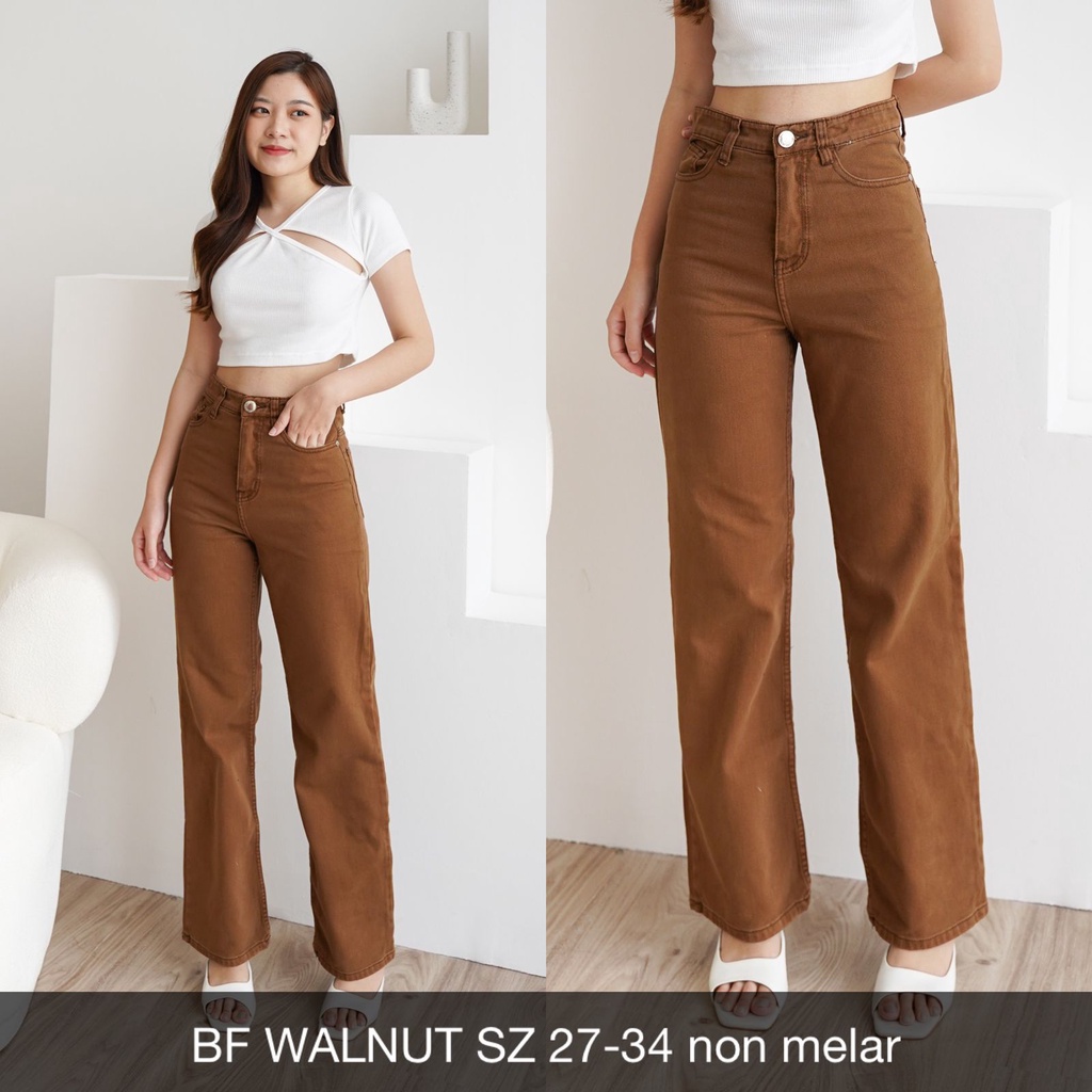 CELANA  JEANS WANITA BF KULOT WALNUT-SYSCLOTHIER