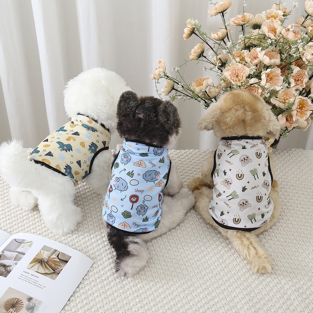 Kaus Motif Print Kartun Anjing Chihuahua Teddy Ukuran XS-2XL