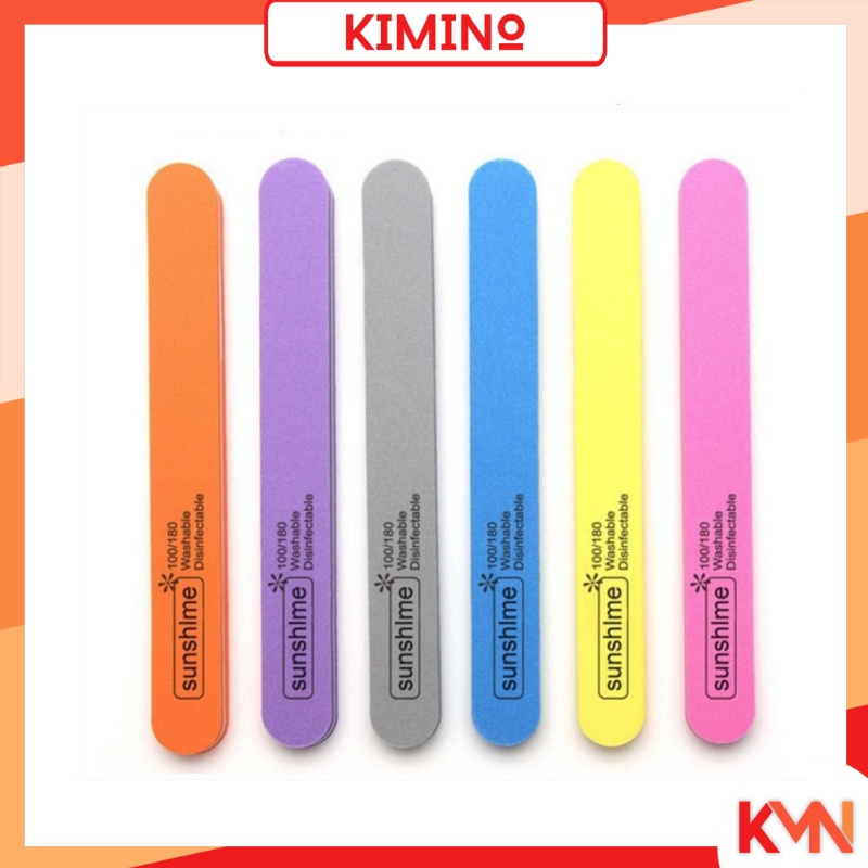 KMN Kikir Kuku 100/180 Nail File Amplas Kuku dua sisi pengkilat kuku penghalus kuku nail buffer nail art Manicure Pedicure