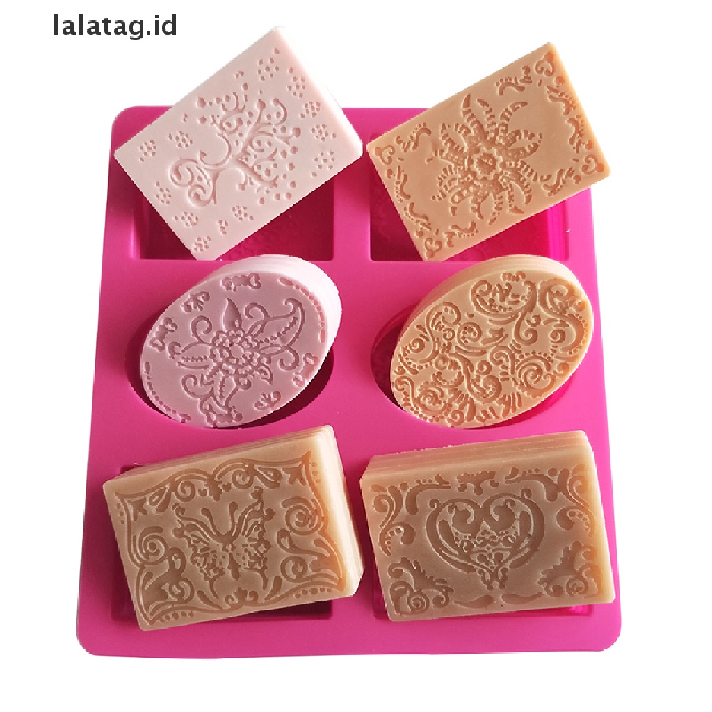 [lalatag] Cetakan Sabun Silikon Oval Persegi Panjang 6rongga Handmade Soap Making Craft DIY Mold [ID]