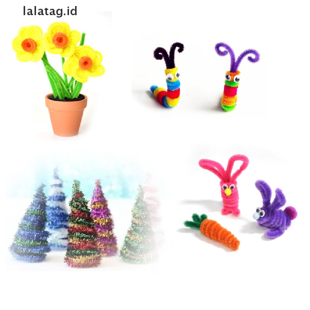 [lalatag] 1set Stik Plush Pompom Mata Untuk Anak Mainan Edukasi Handmade Kids DIY [ID]