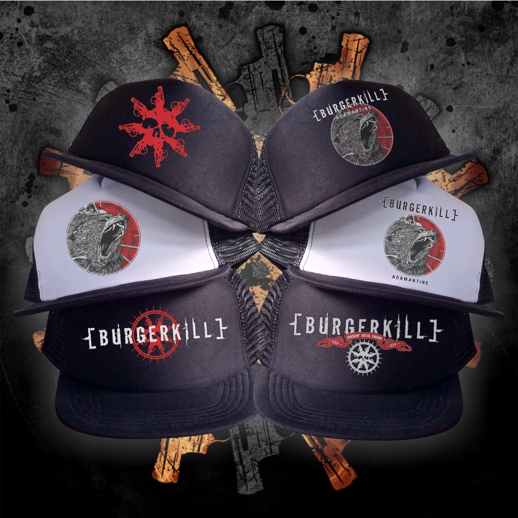 TOPI JARING | TRUCKER HATS | BURGERKILL | ADAMANTINE | HEAVY METAL BAND