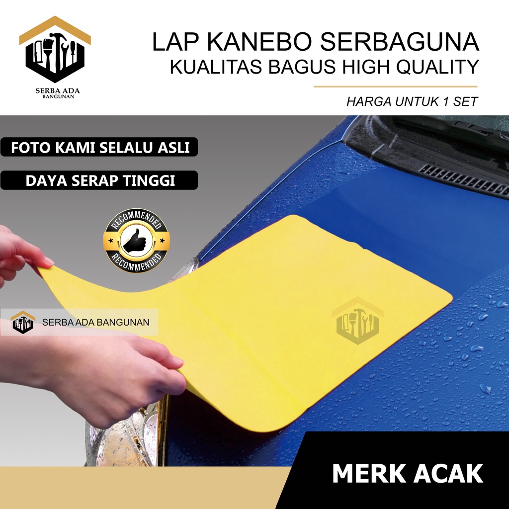 KANEBO PLAS CHAMOIS SUPER SERAP KAIN LAP SINTETIS SERBAGUNA UTK DAPUR CUCI MOBIL MOTOR RUMAH TEBAL