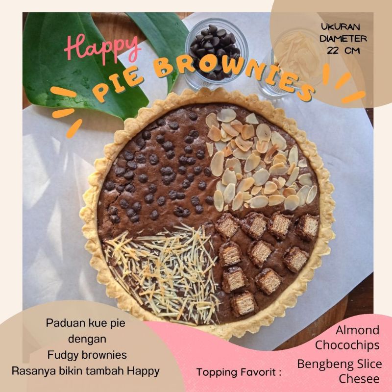 

(Gosend Only) Brownies Pie Jumbo Fudgy Jumbo by Brownikeun Diameter 22cm