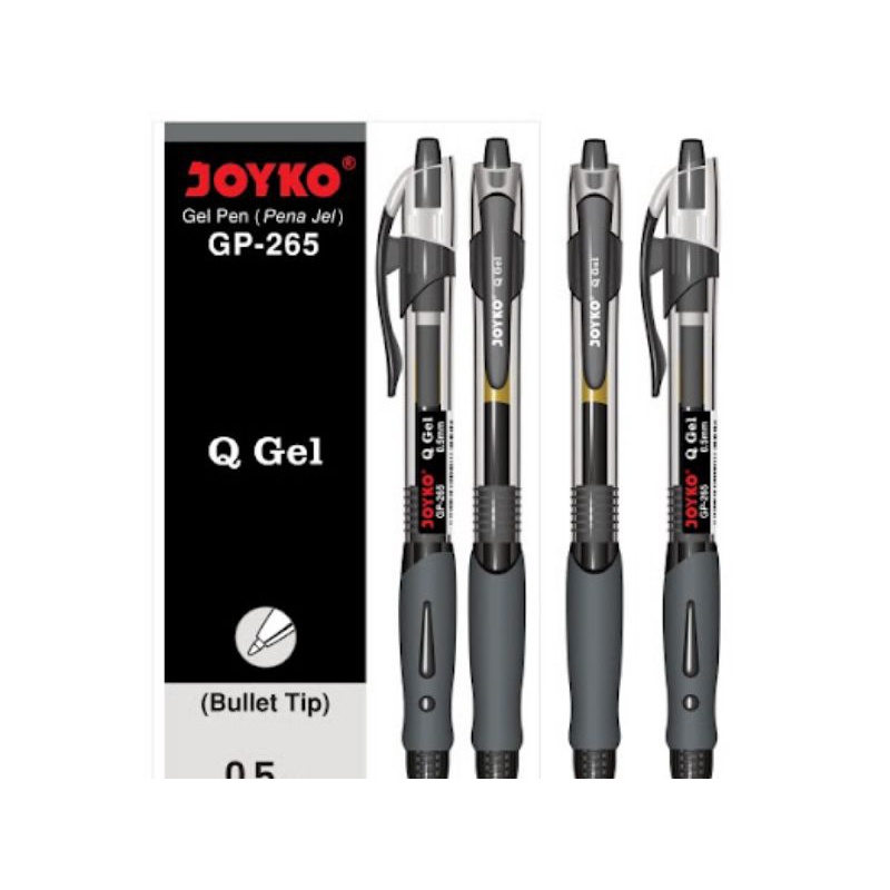 Ballpoint Gel Pen Gp 265 / Pena Gel pen Hitam Joyco Per pcs ( ECER)