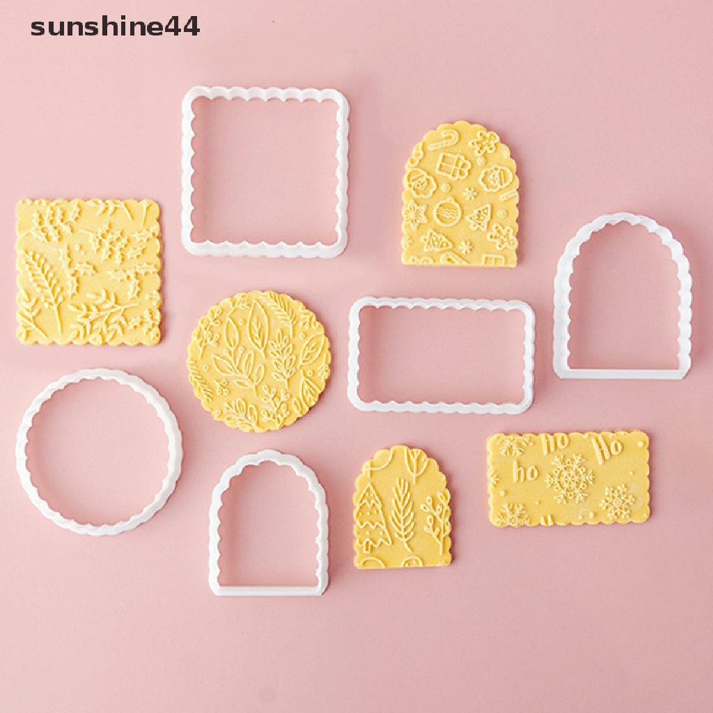 Sunshine 1PC Cetakan Biskuit Bentuk Geometris Fondant Pastry Cutter Alat Baking Cookies Mold.