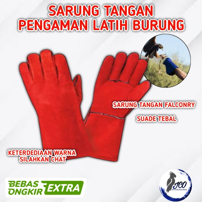 Glove Sarung Tangan Elang Suade Hand Glove Safety Burung Hantu Falconry