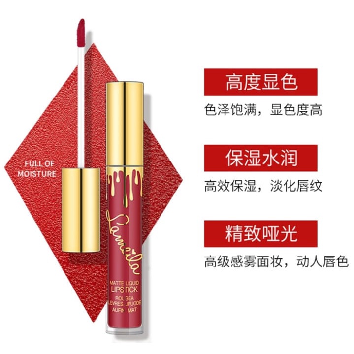 LAMEILA Lipstick Cair 6 Warna Matte Tahan Lama Lip Gloss 763