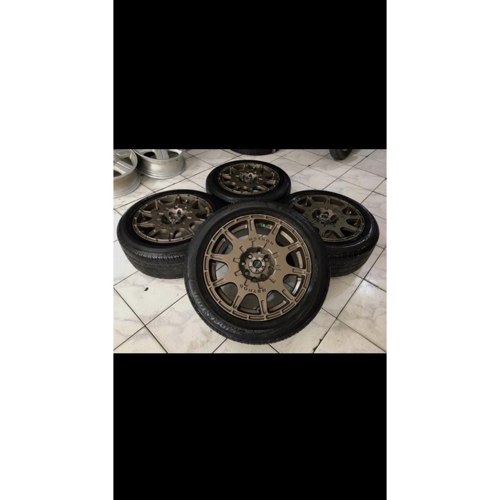 Velg Mobil Bekas Rall Nurah Ring 15 BAut Sepaket Ban 195 55 R15 Buat Sirion Ayla Ignis Vios dll