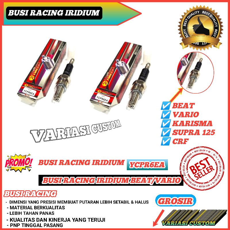 BUSI RACING IRIDIUM Beat 110/Fi/ESP, Vario110/125/150, PCX125/150, Spacy, Karisma, Supra125, CRF