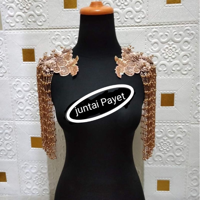 Renda juntai 3D *motif bunga mutiara* aksesoris juntai