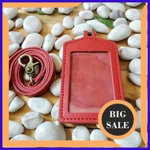 

tools id card holder kulit gantungan id card kulit CH merah 2ZJN23
