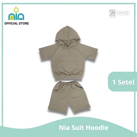 Nia Setelan Bayi Suit Hoodie Setelan Bayi laki-laki dan Perempuan Size 3-9 Bulan