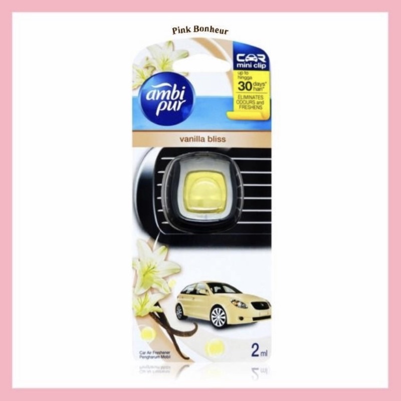 Ambi Pur Mini Vent Clip Vannila Bliss 2 ml Pewangi Pengharum Parfum Mobil Original 2ml Ambipur