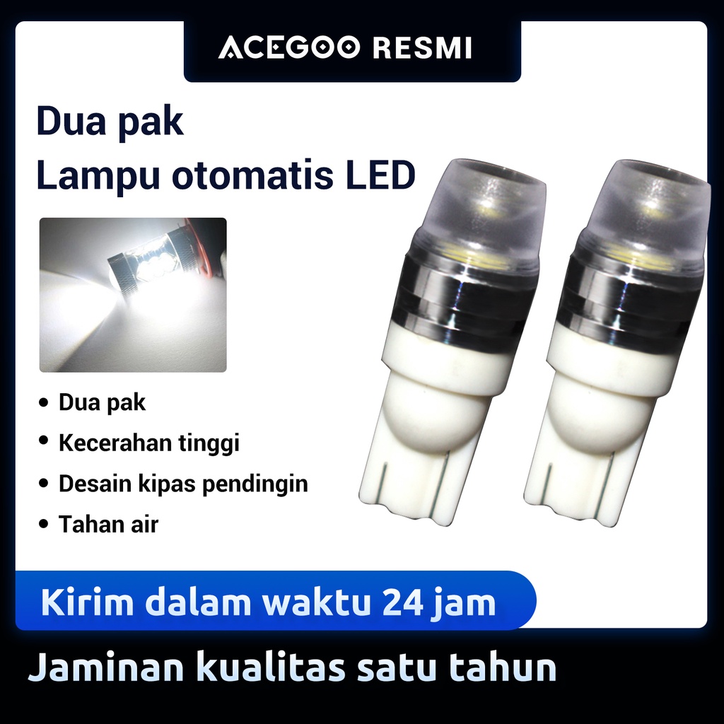 ACEGOO T10 Light Source LED Lamp Bead 720° Spherical Scattering Lamp License Plate Light Width Lamp 6000K - White (2 Pcs)