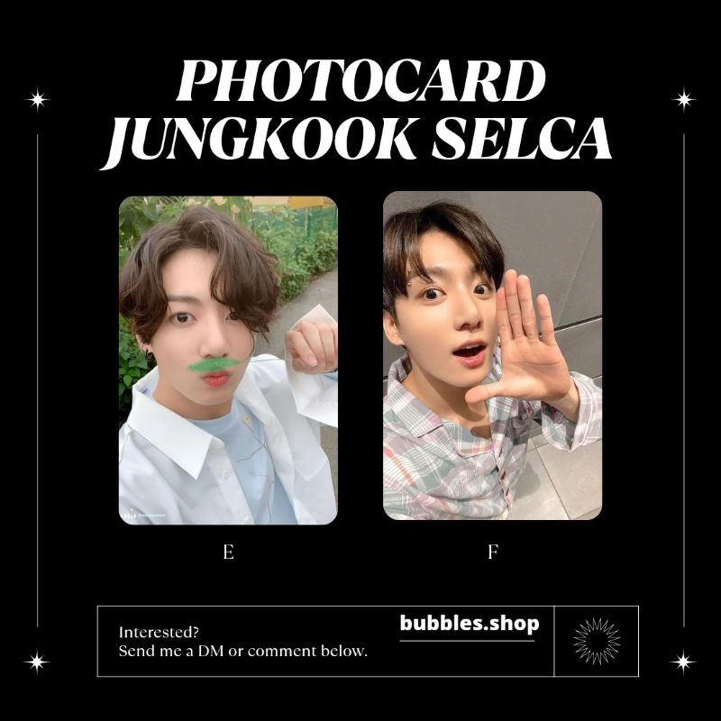 PHOTOCARD UNOFFICIAL JUNGKOOK BTS SELCA