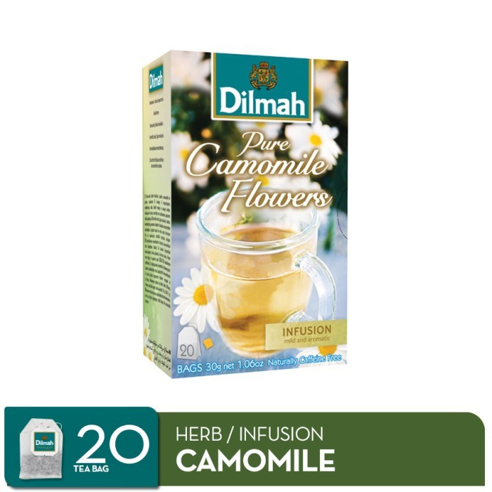 

Dilmah Pure Camomile Flowers Tea - Teh Celup Infusion - Tag Tbag 20s