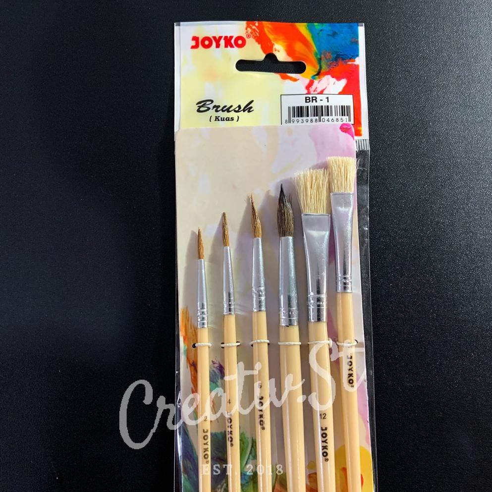 

☞☞ Kuas Lukis Set Joyko BR-1 (6 Pcs kuas)