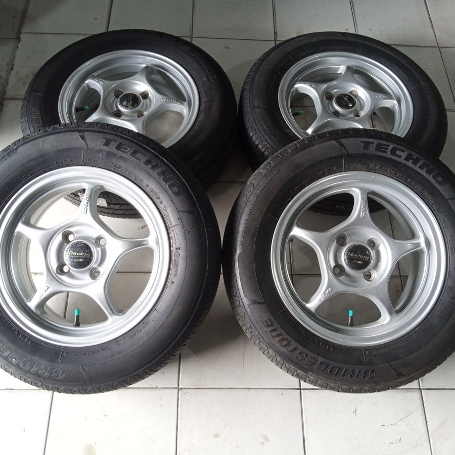 Velg Mobil Racing Ring 14 ENKEI R14X5,5 Pcd 4X100 BAN 185 70 R14