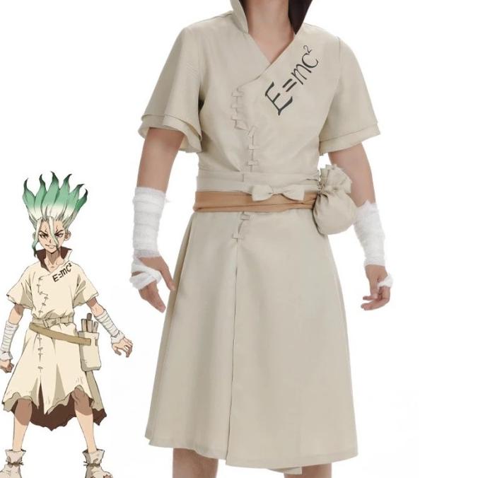 Baju Kaos Kostum Cosplay Anime Dr. Stone Senku Ishigami