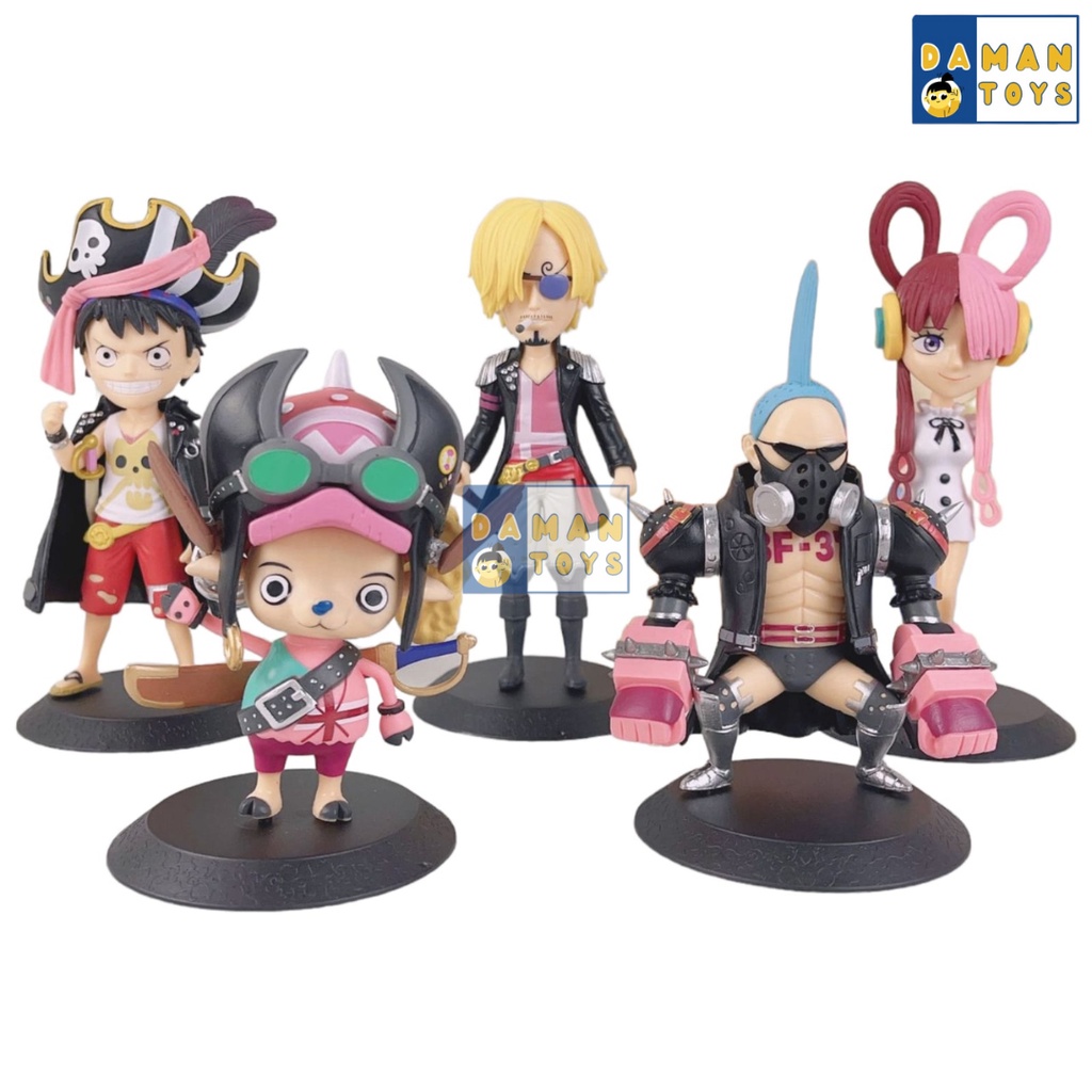 Action Figure One Piece Uta Sanji Red Tony Chopper Franky Monkey D.Luffy Anime Set Pajangan