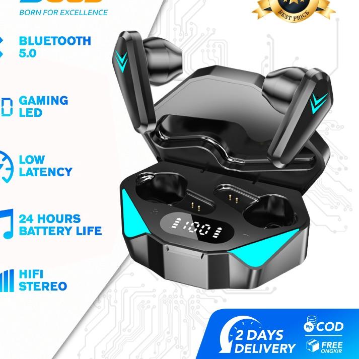 WID220 (HOT) ECLE X-15 TWS  Gaming Earphone E-Sport Waterproof Headset Bluetooth Touch Control Low Latency LED Breathing Light ||