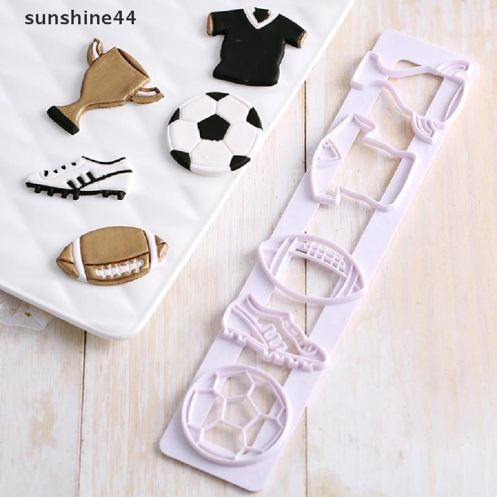 Sunshine Football Sport Cookie Cutter DIY Alat Kue Dunia Kup Kue Football Cookie Biskuit Embos Fondant Clay Pring Cetakan.