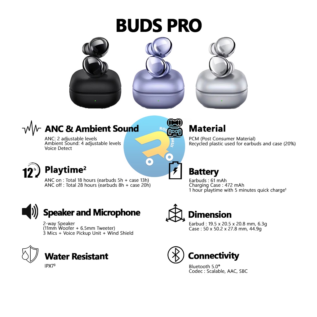 Headset Buds Pro Bass stereo  - Earphone Buds Pro Bluetooth - Handsfree Buds Pro Gaming - hetset buds pro - hedset buds pro