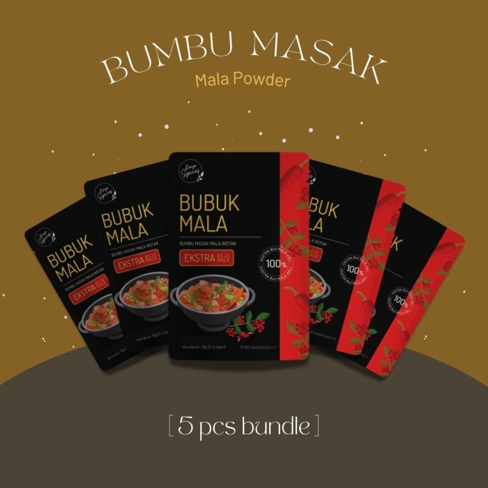 

Terlaris ✨ - Raya Spices - Bumbu Masak Mala Instan - Mala Powder/Mala Bubuk (5pcs) 2.1.23