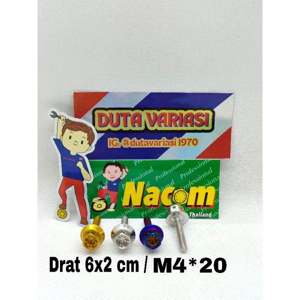 NACOM DV BAUT PROBOLT DRAT 6*2 CM / M4*20