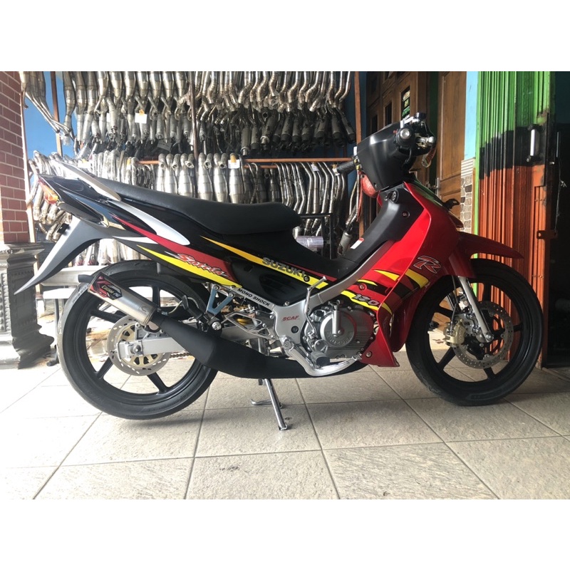 Knalpot Standar racing Creampie Ori Satria Hiu Lumba Satria2tak