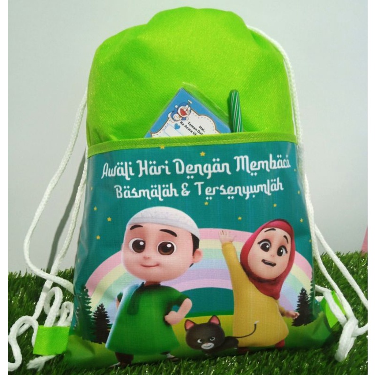 

( READY STOK) Tas ulang tahun Ransel serut Dua kantong