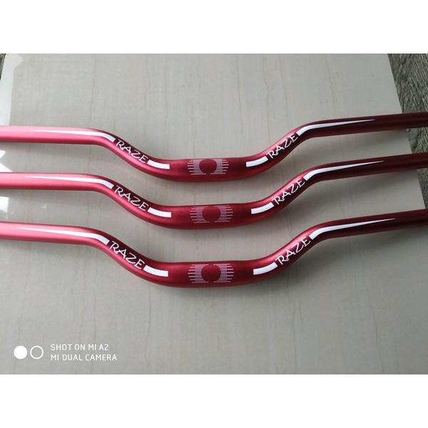 stang panjang sepeda mtb oversize handlebar alloy raze merah