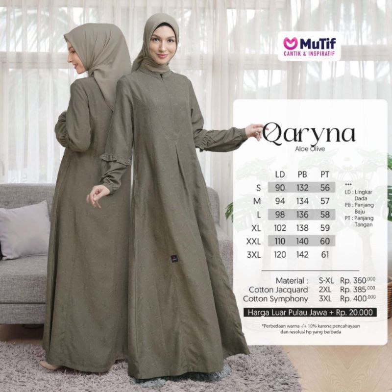 SARIMBIT MUTIF 2023 SARIMBIT QARYNA ALOE OLIVE GAMIS QARYNA KOKO ABQARY KARINA