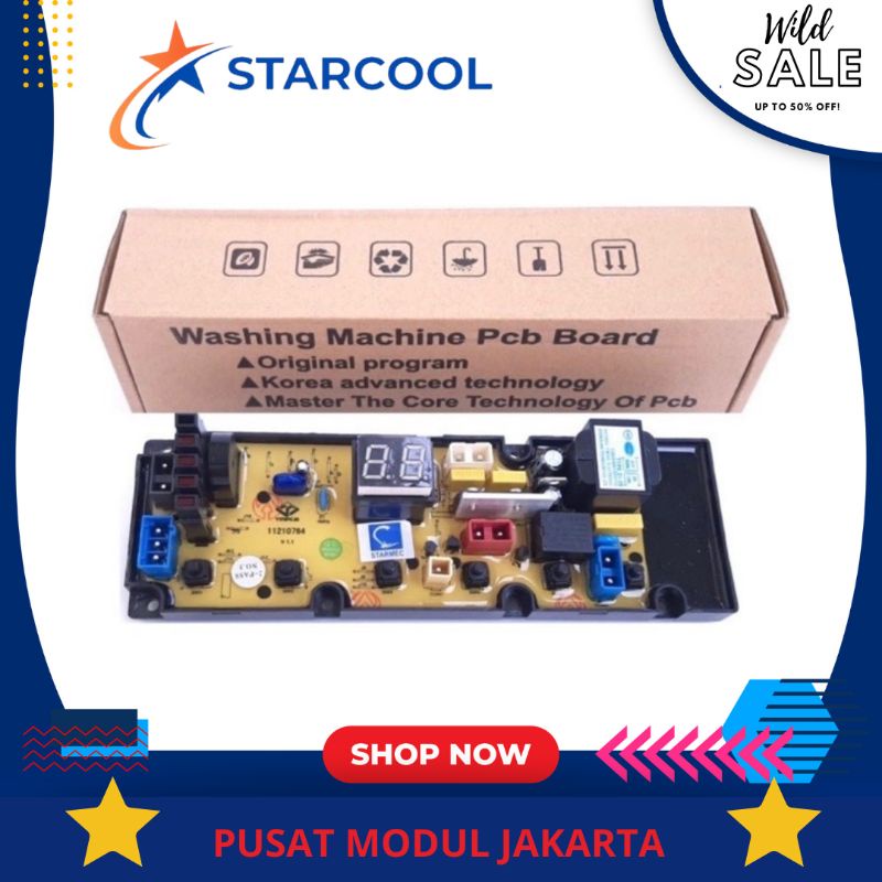 Modul pcb mesin cuci SANKEN AW-S807J SERIES SAKURA 6 tombol